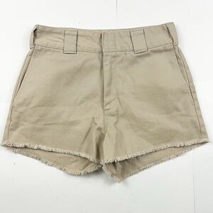 Dickies Beige‎ Frayed Hem Casual Denim Shorts Size 0/24